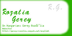 rozalia gerey business card